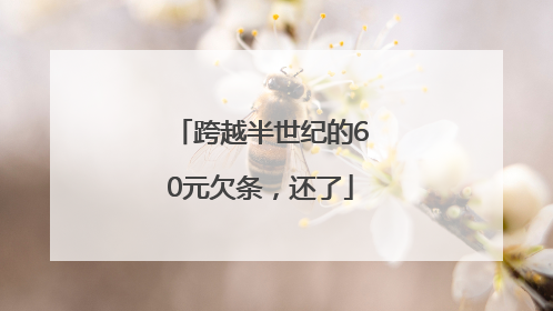 跨越半世纪的60元欠条，还了