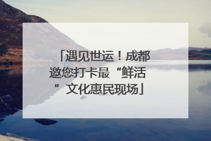 遇见世运！成都邀您打卡最“鲜活”文化惠民现场