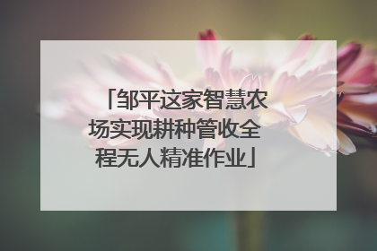 邹平这家智慧农场实现耕种管收全程无人精准作业