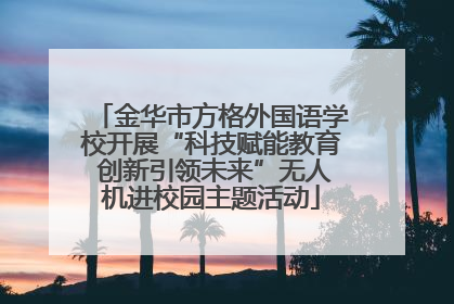 金华市方格外国语学校开展“科技赋能教育 创新引领未来”无人机进校园主题活动