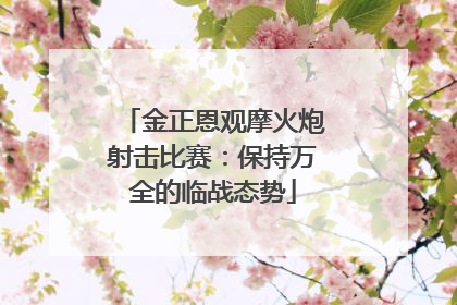 金正恩观摩火炮射击比赛：保持万全的临战态势