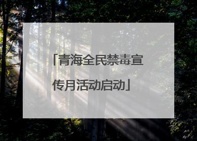 青海全民禁毒宣传月活动启动