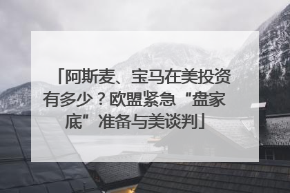 阿斯麦、宝马在美投资有多少？欧盟紧急“盘家底”准备与美谈判