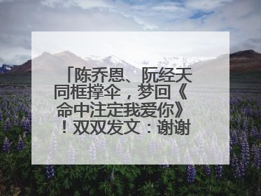 陈乔恩、阮经天同框撑伞，梦回《命中注定我爱你》！双双发文：谢谢我们都没变