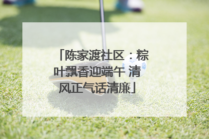 陈家渡社区：粽叶飘香迎端午 清风正气话清廉