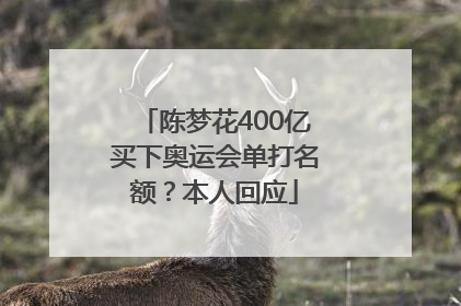 陈梦花400亿买下奥运会单打名额？本人回应