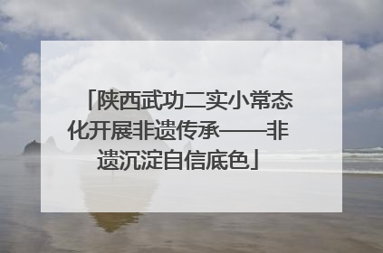 陕西武功二实小常态化开展非遗传承——非遗沉淀自信底色