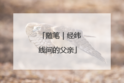 随笔｜经纬线间的父亲