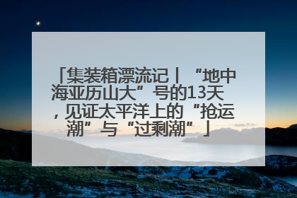 集装箱漂流记丨“地中海亚历山大”号的13天，见证太平洋上的“抢运潮”与“过剩潮”
