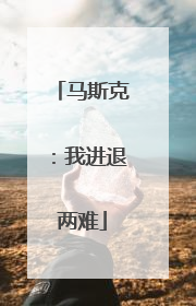 马斯克：我进退两难
