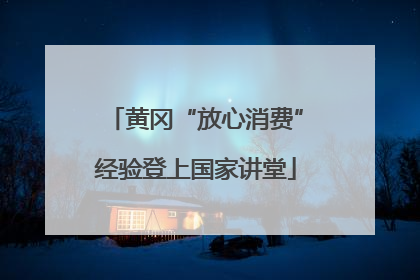 黄冈“放心消费”经验登上国家讲堂