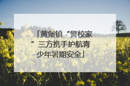 黄堡镇“警校家”三方携手护航青少年暑期安全