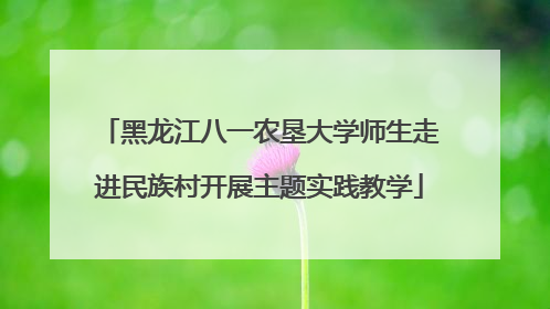 黑龙江八一农垦大学师生走进民族村开展主题实践教学