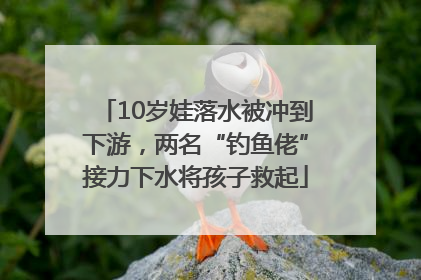 10岁娃落水被冲到下游，两名“钓鱼佬”接力下水将孩子救起