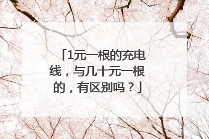 1元一根的充电线，与几十元一根的，有区别吗？
