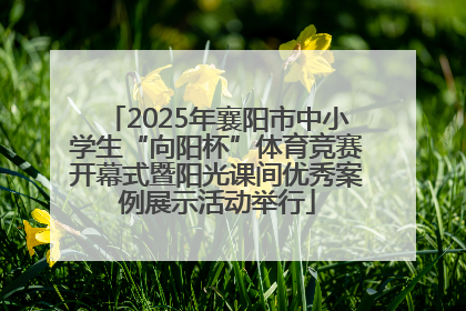 2025年襄阳市中小学生“向阳杯”体育竞赛开幕式暨阳光课间优秀案例展示活动举行