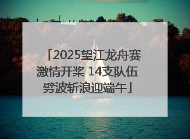 2025望江龙舟赛激情开桨 14支队伍劈波斩浪迎端午