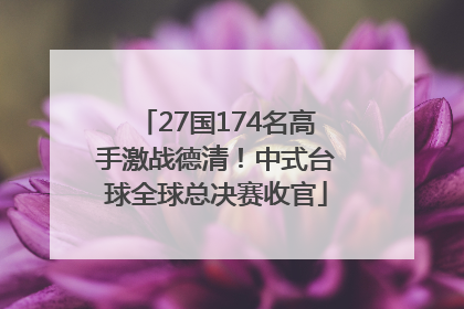 27国174名高手激战德清！中式台球全球总决赛收官