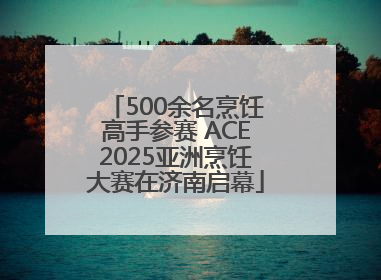 500余名烹饪高手参赛 ACE2025亚洲烹饪大赛在济南启幕