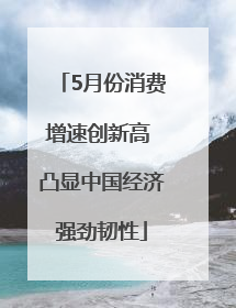 5月份消费增速创新高 凸显中国经济强劲韧性