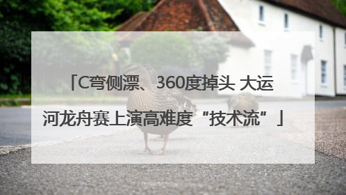 C弯侧漂、360度掉头 大运河龙舟赛上演高难度“技术流”