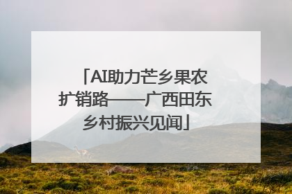 AI助力芒乡果农扩销路——广西田东乡村振兴见闻