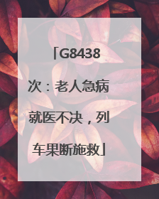 G8438次：老人急病就医不决，列车果断施救