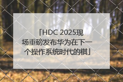 HDC 2025现场重磅发布华为在下一个操作系统时代的棋